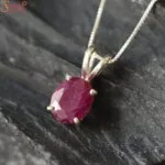 oval ruby gemstone pendant