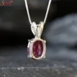 oval ruby gemstone pendant