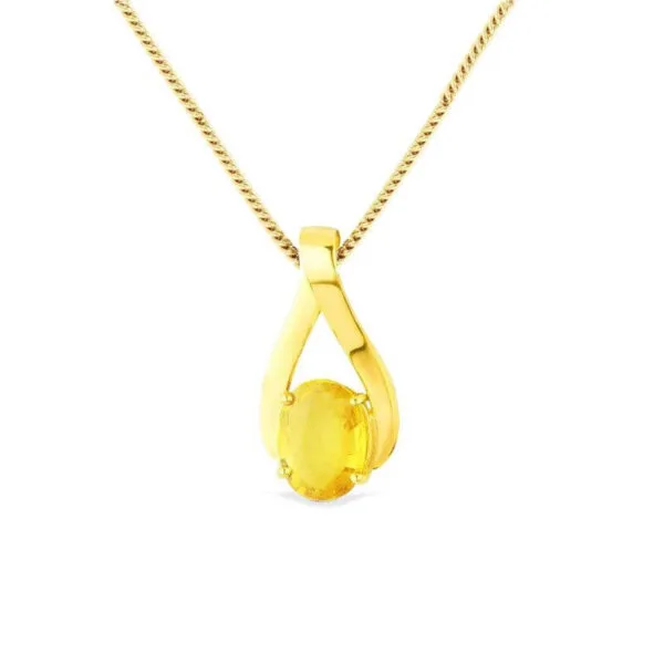 oval shape yellow sapphire pendant oval shape yellow sapphire pendant