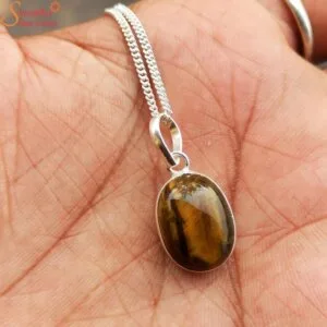 oval tiger eye pendant