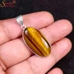 oval tigers eye pendant