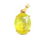 oval yellow sapphire gemstone pendant