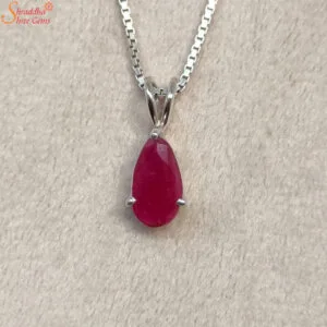 pear shape ruby gemstone pendant