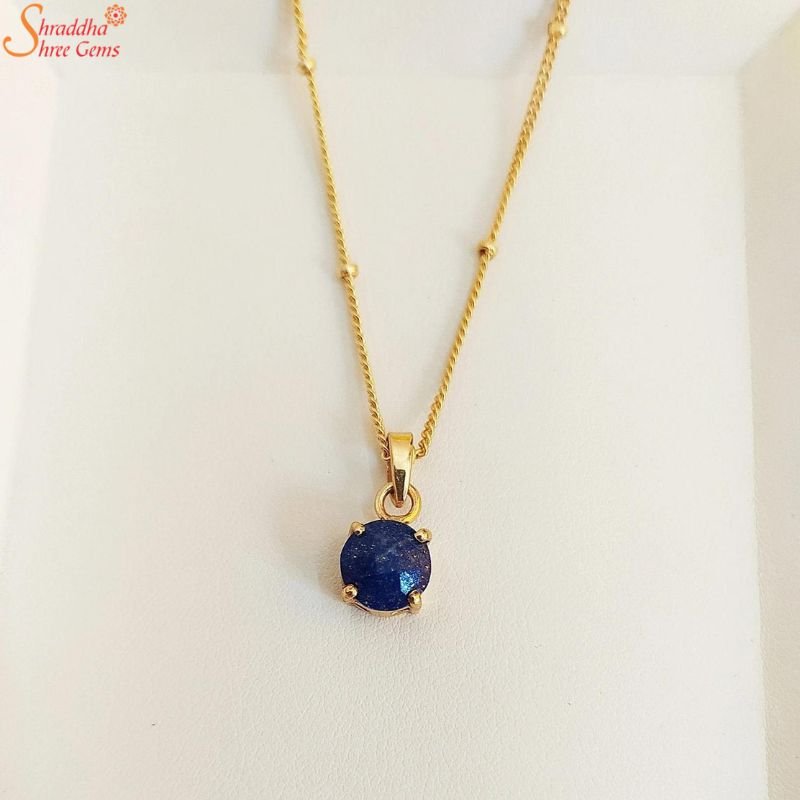 Round Lapis Lazuli Panchdhatu Necklace