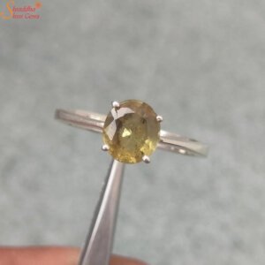round yellow sapphire ring