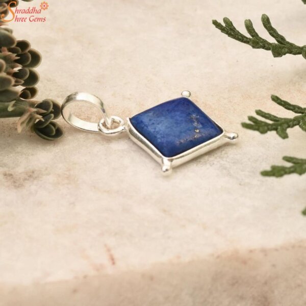 square lapis lazuli pendant