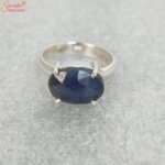 sterling silver blue sapphire ring