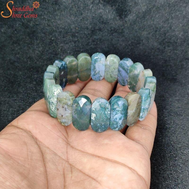 90 G Green And White Natural Tree Agate Bracelet With Premium Quality at Rs  220/piece in Khambhat