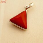 triangle coral necklace
