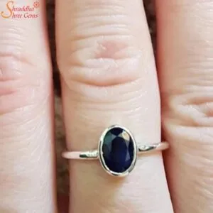 unheated blue sapphire ring