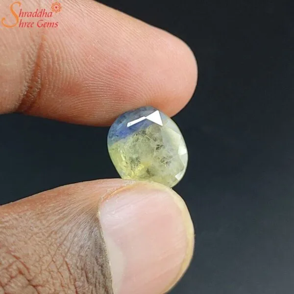 yellow and blue sapphire gemstone