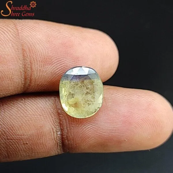 yellow and blue sapphire gemstone