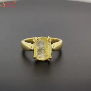 yellow sapphire gemstone ring