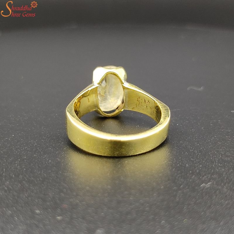 Yellow Stone ring 15.00 carat Gold Plated Adjustable Ring Original and  Certified Natural Pukhraj ring yellow