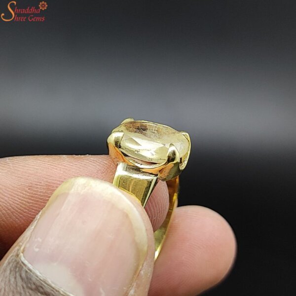 Buy CEYLONMINE Natural Original Gold Platted Yellow Sapphire Pukhraj  Gemstone Adjustable Ring Online at Best Prices in India - JioMart.