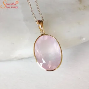genuine rose quartz pendant