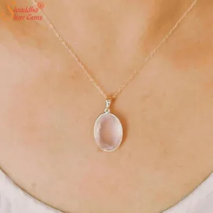 genuine rose quartz pendant