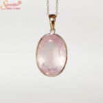 genuine rose quartz pendant