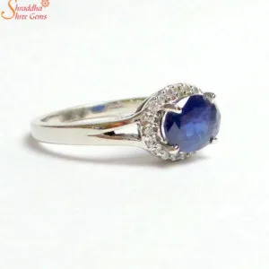 blue sapphire engagement ring