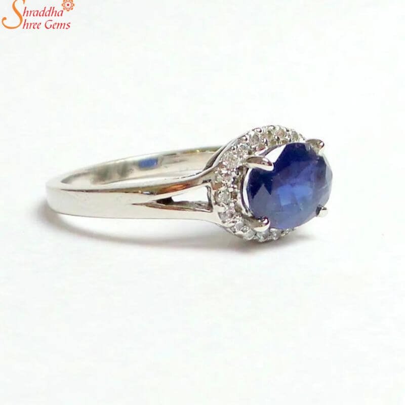 Blue Sapphire Engagement Ring, Birthstone Ring