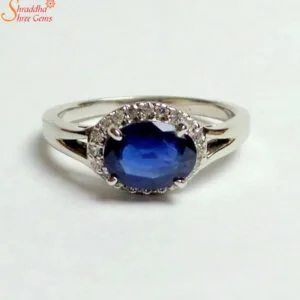 blue sapphire engagement ring