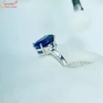 blue sapphire silver ring