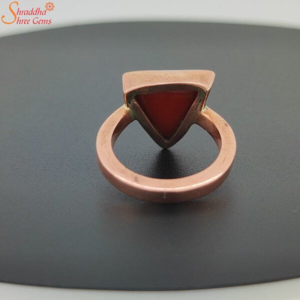 Handmade Brass Gemstone Ring In Red Coral For Mangal Grah Shanti Adjustable  | eBay