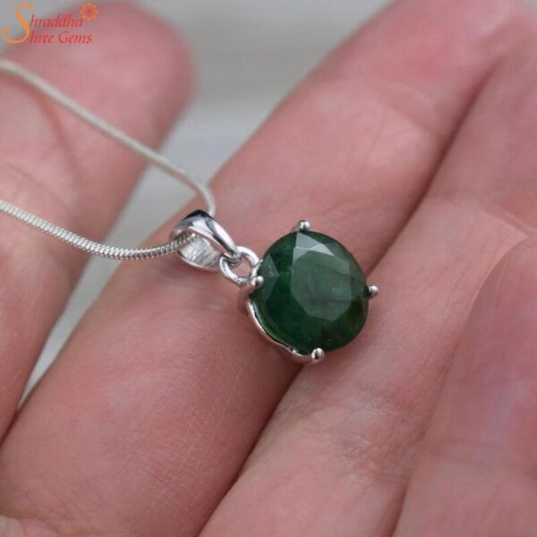natural emerald pendant