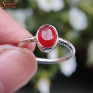 natural red onyx ring