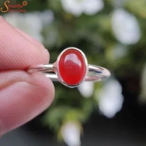 natural red onyx ring