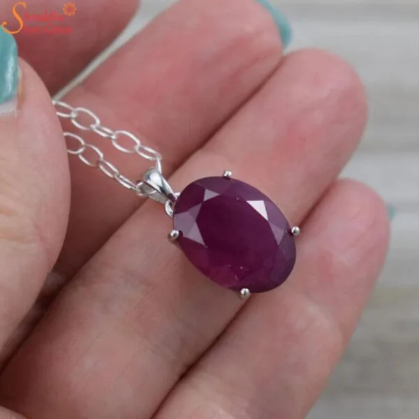 natural ruby pendant
