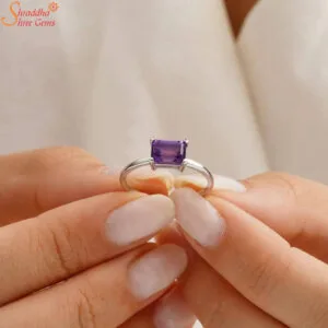 amethyst silver ring