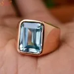 aquamarine men ring