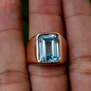 aquamarine men ring