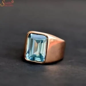 aquamarine men ring