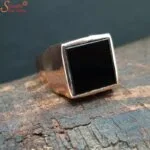 black onyx gemstone ring