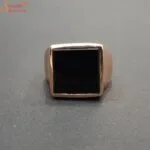 black onyx gemstone ring