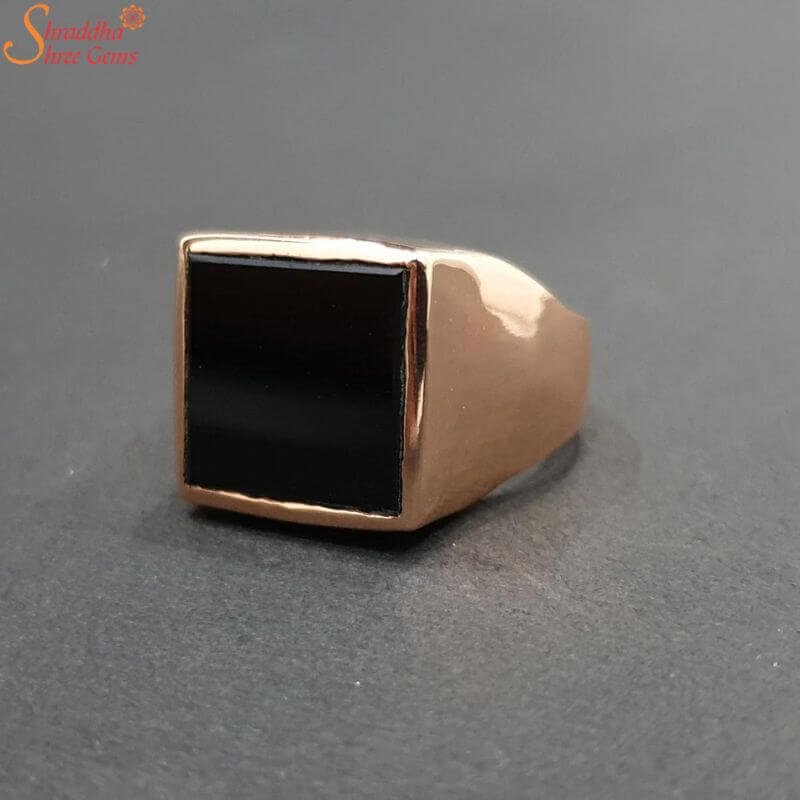 Sterling Silver Statement Ring with Large Flat-top Black Onyx Gemstone –  chicotta.com