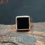 black onyx gemstone ring