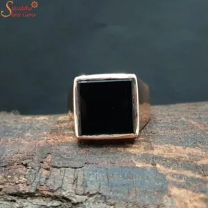 black onyx gemstone ring