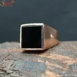 black onyx gemstone ring