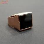black onyx gemstone ring