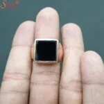 black onyx gemstone ring