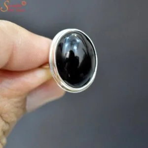 black onyx stone ring