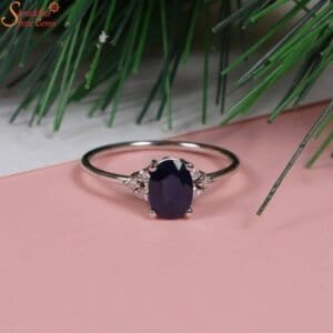 blue sapphire engagement ring
