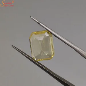 certified yellow sapphire gemstone