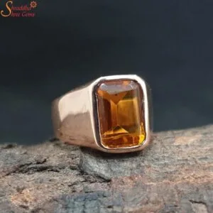 citrine silver ring