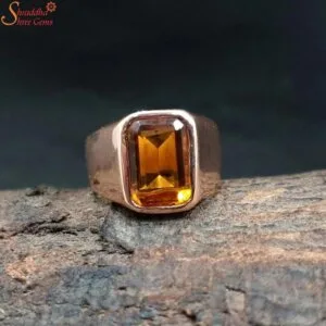citrine silver ring