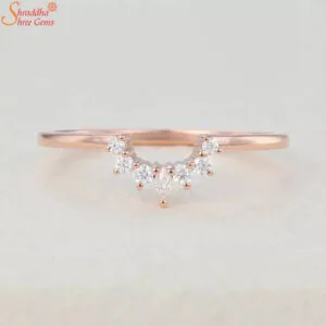 curved fashion diamond band