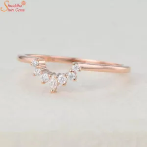 curved fashion diamond band